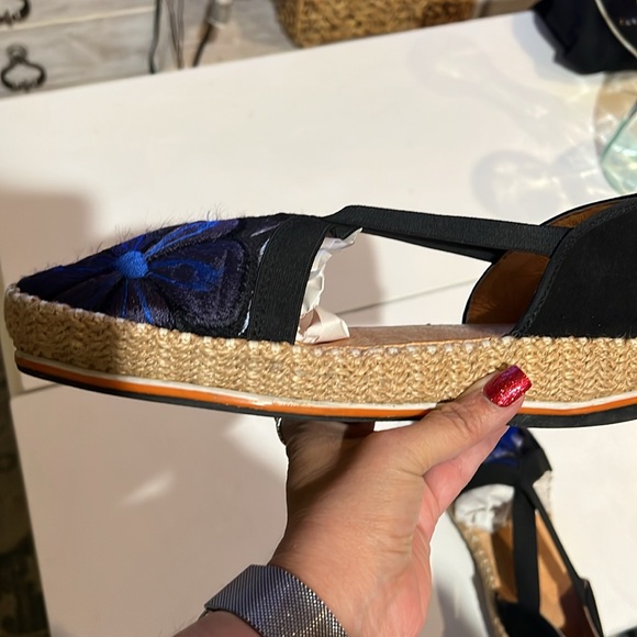 ESPADRILLES dark blue flats. Embroidered size 27 - Picture 12 of 15